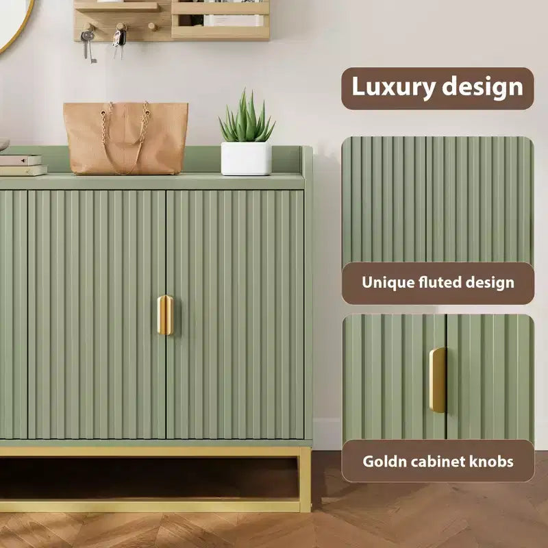 Storage Accent Sideboard with 4 Doors Modern Buffet Table for Living Room Kitchen Dining Room