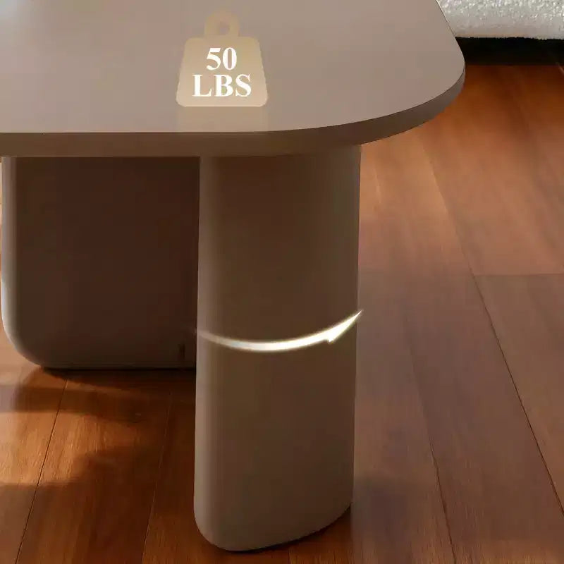 35 Table basse moderne en L Peinture vert kaki Multi-couches Angle blanc