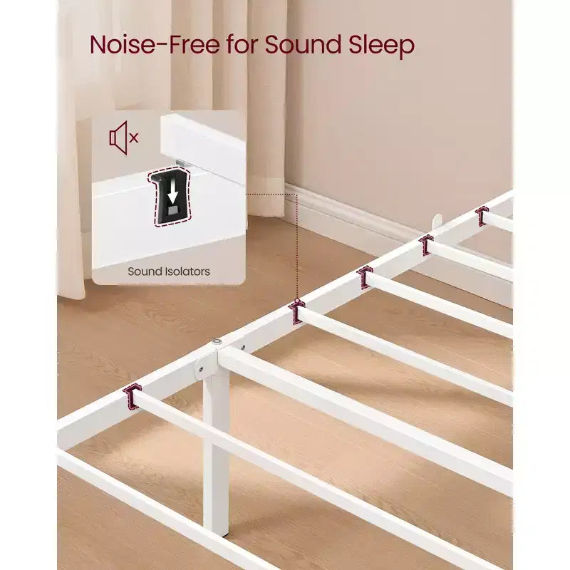 Twin Bed Frame with Upholstered Headboard, Footboard, 550 lb Weight Capacity, Steel Slats, Easy Assembly, No Box Spring Needed