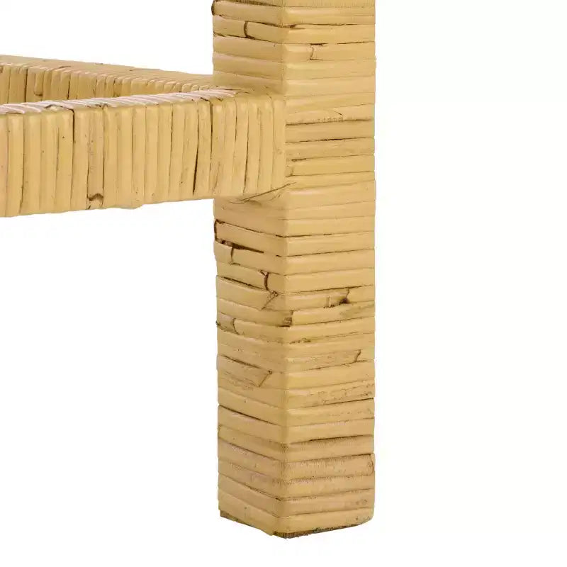 Cane Rounded Back Counter Stool - Natural/White