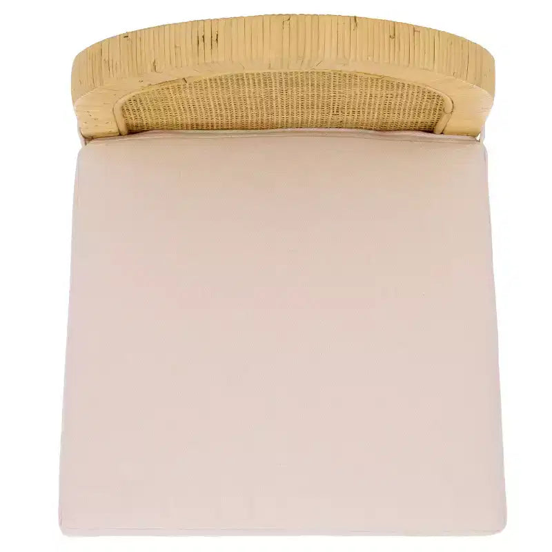 Cane Rounded Back Counter Stool - Natural/White
