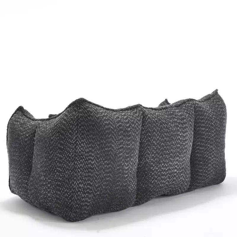Bean Bag Chair with Armrest, High-Resilience Foam Floor Sofa for 2, Comfy Lazy Sofa Chair for Modern Living Room Seating