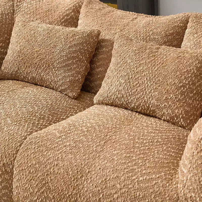 Bean Bag Chair with Armrest, High-Resilience Foam Floor Sofa for 2, Comfy Lazy Sofa Chair for Modern Living Room Seating