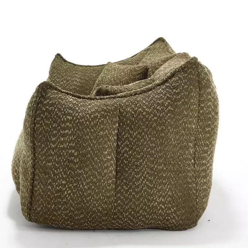 Bean Bag Chair with Armrest, High-Resilience Foam Floor Sofa for 2, Comfy Lazy Sofa Chair for Modern Living Room Seating