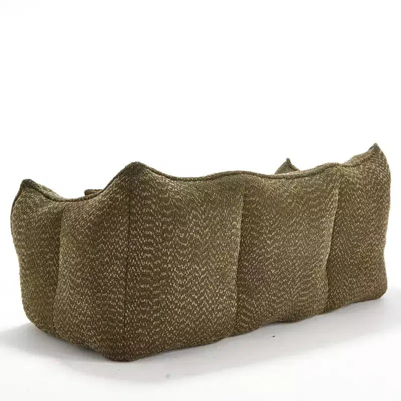 Bean Bag Chair with Armrest, High-Resilience Foam Floor Sofa for 2, Comfy Lazy Sofa Chair for Modern Living Room Seating