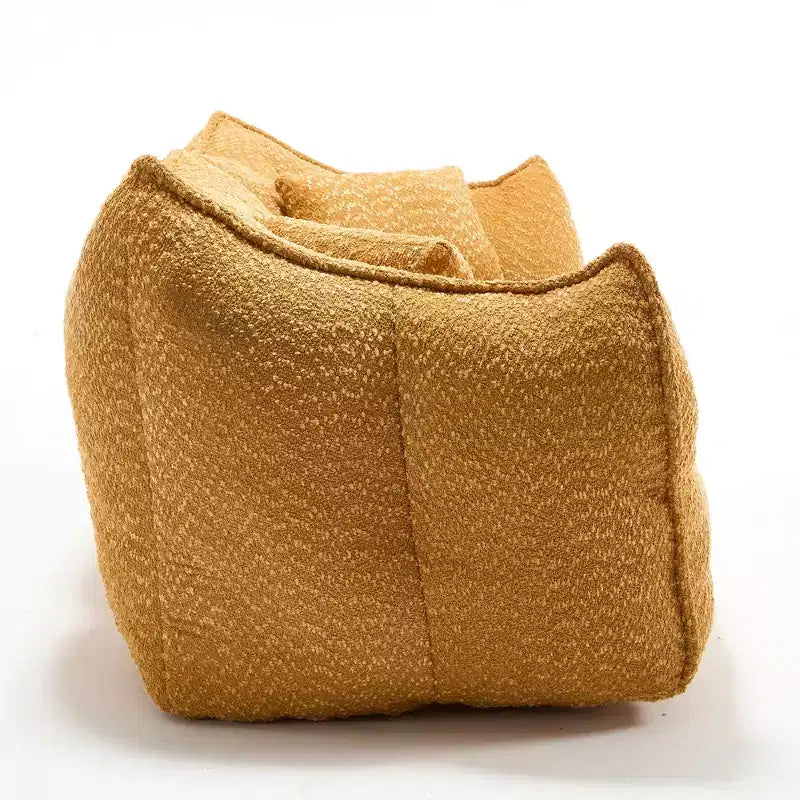 Bean Bag Chair with Armrest, High-Resilience Foam Floor Sofa for 2, Comfy Lazy Sofa Chair for Modern Living Room Seating