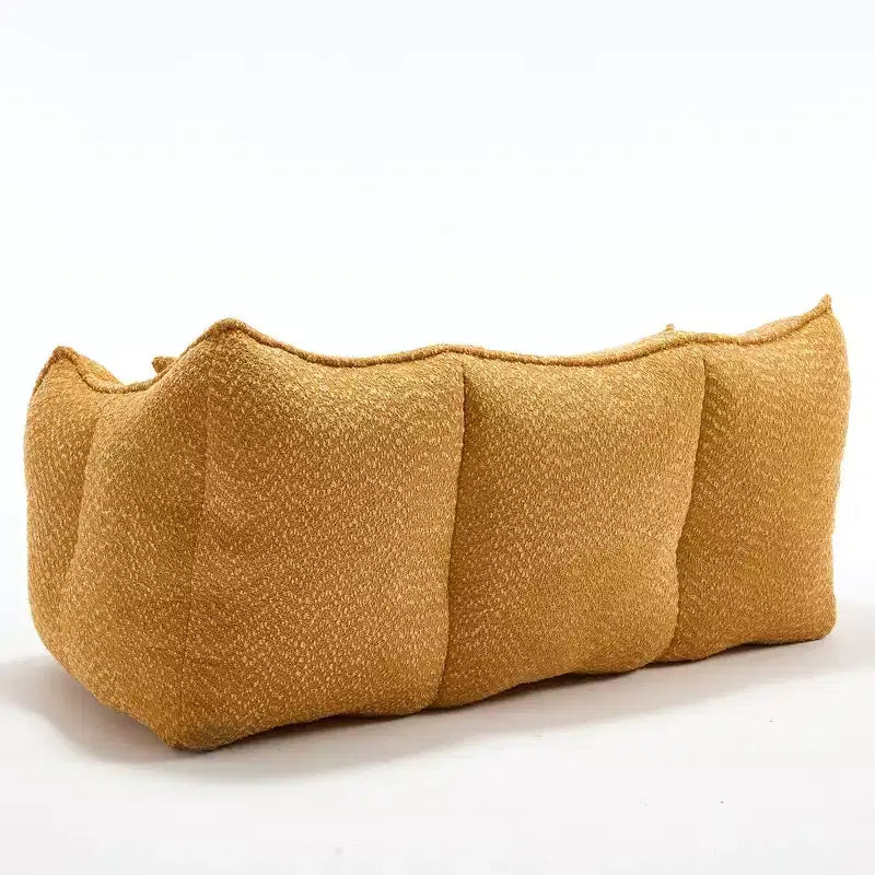 Bean Bag Chair with Armrest, High-Resilience Foam Floor Sofa for 2, Comfy Lazy Sofa Chair for Modern Living Room Seating