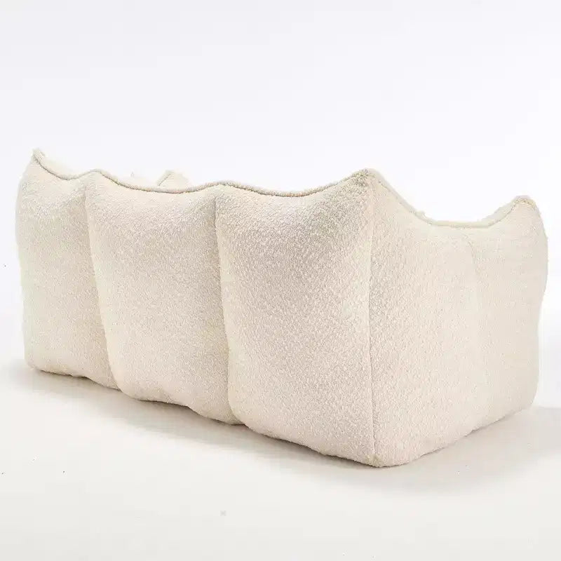 Bean Bag Chair with Armrest, High-Resilience Foam Floor Sofa for 2, Comfy Lazy Sofa Chair for Modern Living Room Seating
