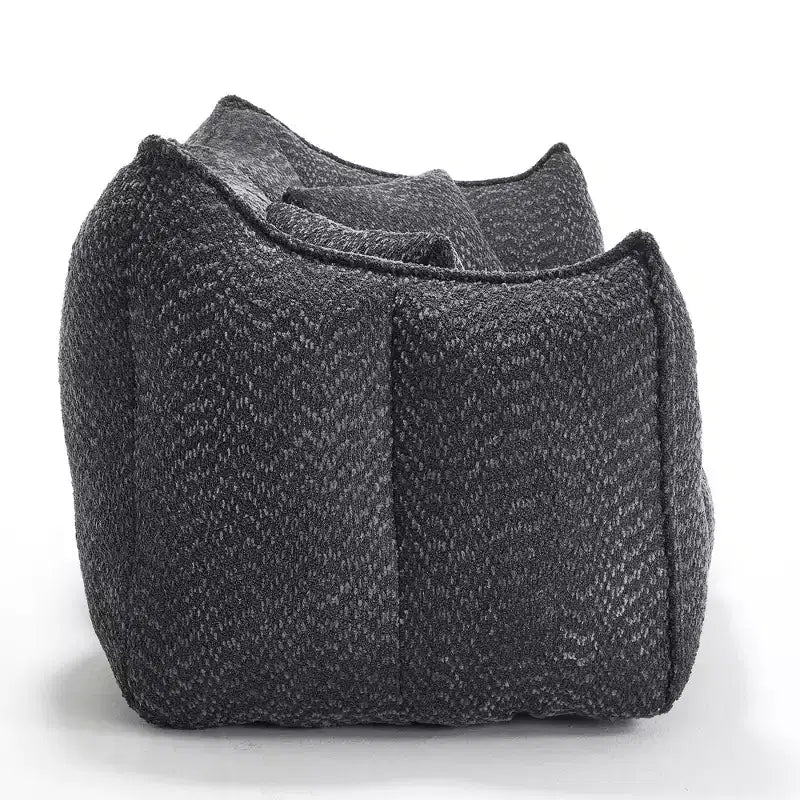 Bean Bag Chair with Armrest, High-Resilience Foam Floor Sofa for 2, Comfy Lazy Sofa Chair for Modern Living Room Seating