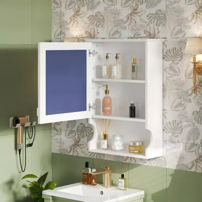20'' Wall Mounted Bathroom Cabinet with Mirror & Storage Door