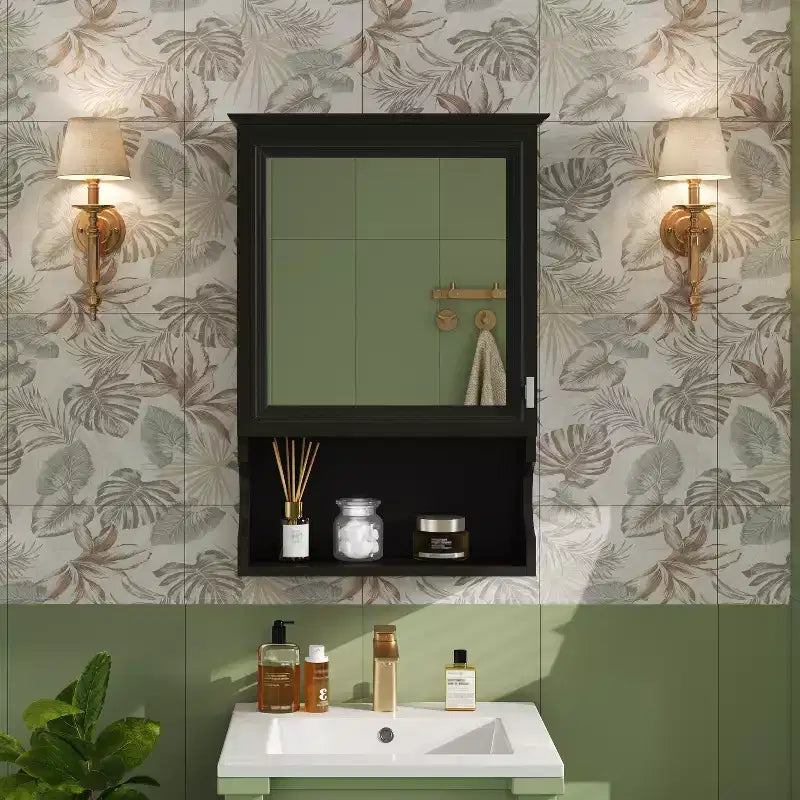 20'' Wall Mounted Bathroom Cabinet with Mirror & Storage Door