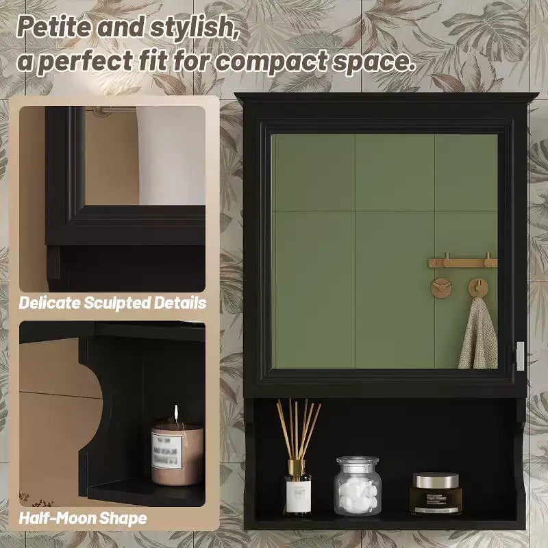20'' Wall Mounted Bathroom Cabinet with Mirror & Storage Door