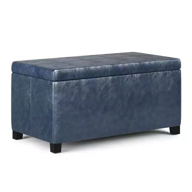 36IN Rectangular Storage Ottoman with Wide Padding Seat, End of Bed Bench with Wooden Frame, Ottoman Foot Rest for Living Room