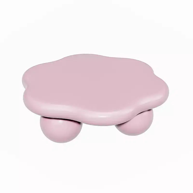 35" Modern Cloud-Shaped Coffee Table, Minimalist Design with Spherical Legs, Small Accent Table for Living Room or Apartment