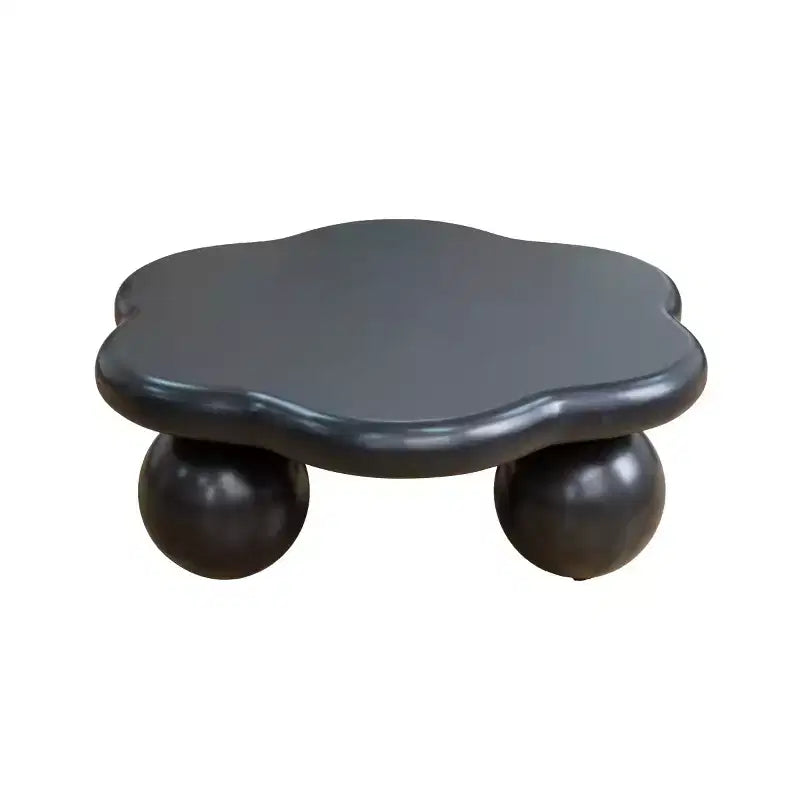 35" Modern Cloud-Shaped Coffee Table, Minimalist Design with Spherical Legs, Small Accent Table for Living Room or Apartment