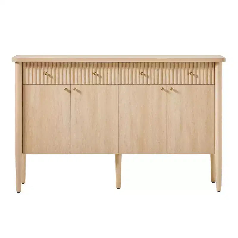 58 Modern Fluted Easy Assembly Wood Buffet Sideboard with Storage