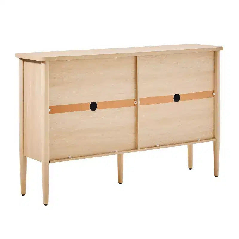 58 Modern Fluted Easy Assembly Wood Buffet Sideboard with Storage