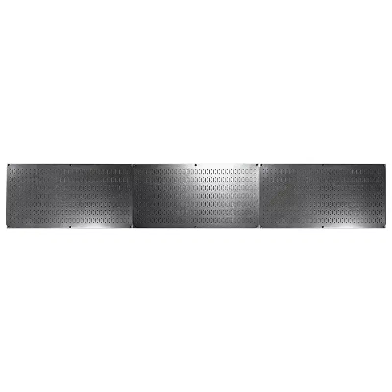 Organisateur d'outils horizontal en tôle perforée 32 x 16 pour garages et abris avec supports de fixation