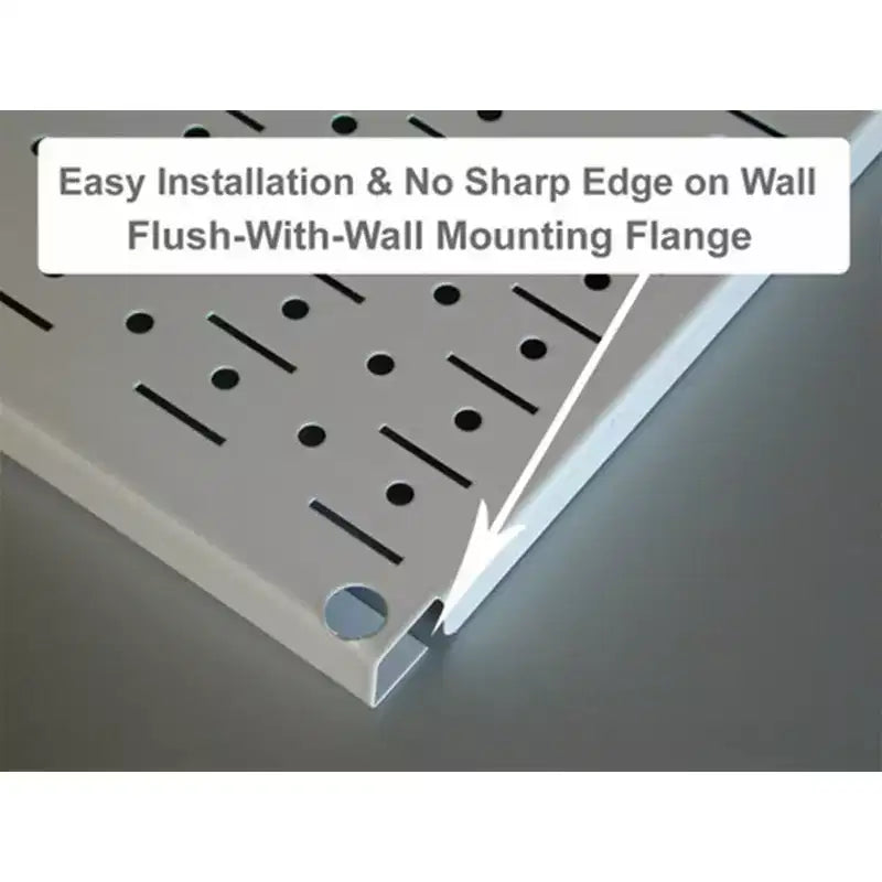 Organisateur d'outils horizontal en tôle perforée 32 x 16 pour garages et abris avec supports de fixation