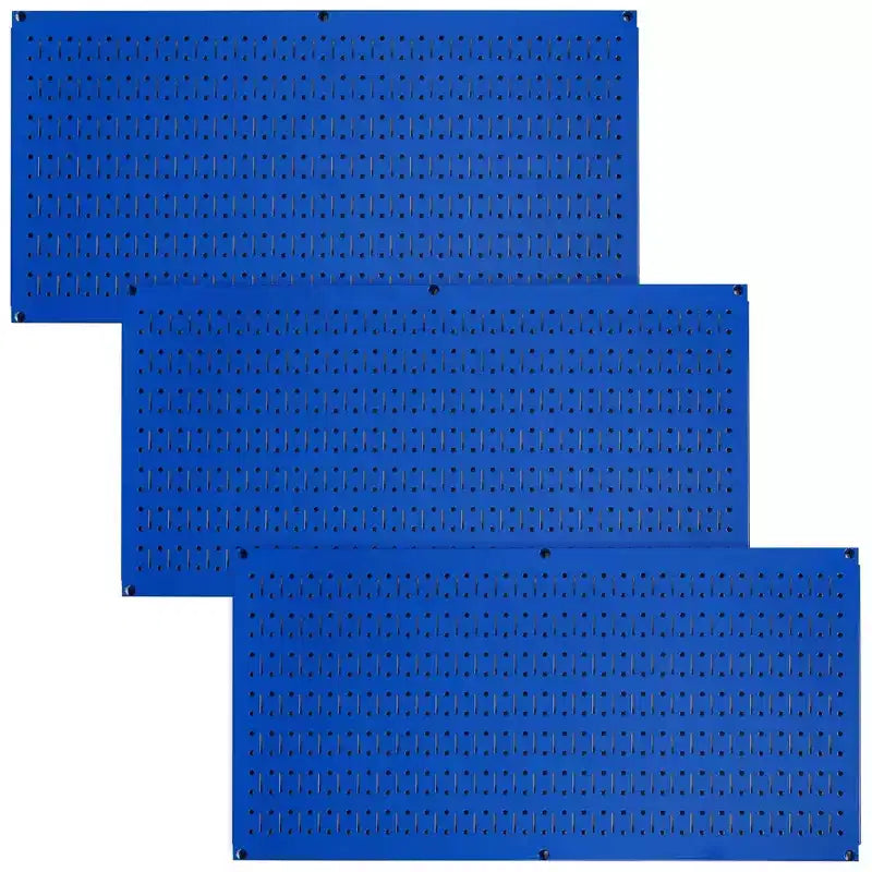 32 x 16 Horizontal Metal Pegboard Tool Organizer for Garages and Sheds with Mounting Brackets