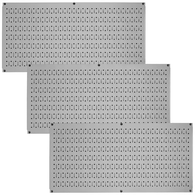 32 x 16 Horizontal Metal Pegboard Tool Organizer for Garages and Sheds with Mounting Brackets