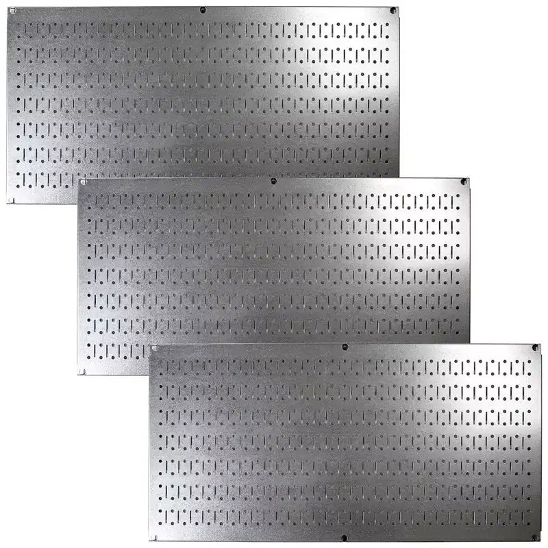 32 x 16 Horizontal Metal Pegboard Tool Organizer for Garages and Sheds with Mounting Brackets
