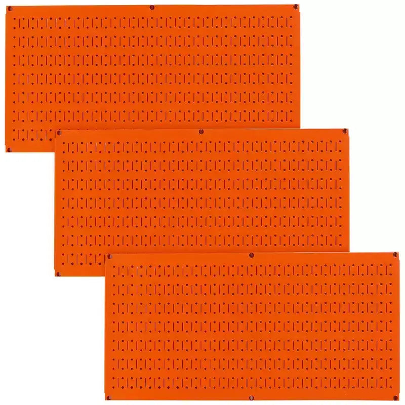 32 x 16 Horizontal Metal Pegboard Tool Organizer for Garages and Sheds with Mounting Brackets