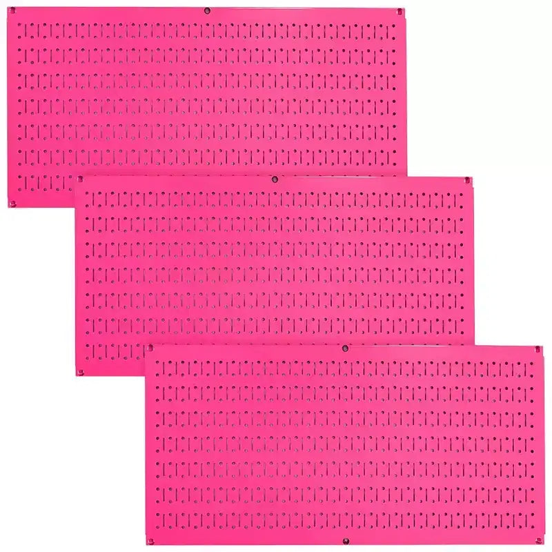 32 x 16 Horizontal Metal Pegboard Tool Organizer for Garages and Sheds with Mounting Brackets