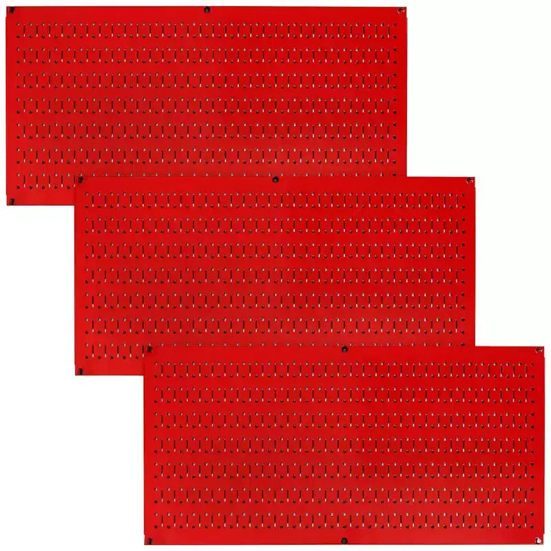 32 x 16 Horizontal Metal Pegboard Tool Organizer for Garages and Sheds with Mounting Brackets