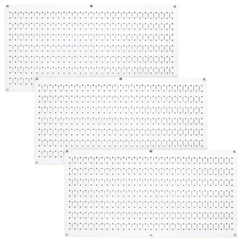 32 x 16 Horizontal Metal Pegboard Tool Organizer for Garages and Sheds with Mounting Brackets