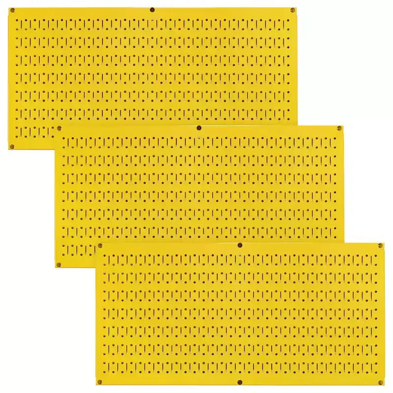 32 x 16 Horizontal Metal Pegboard Tool Organizer for Garages and Sheds with Mounting Brackets