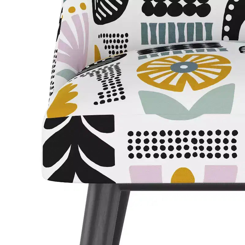 Counter Height Barstool – Modern Square Upholstered Rubberwood Frame