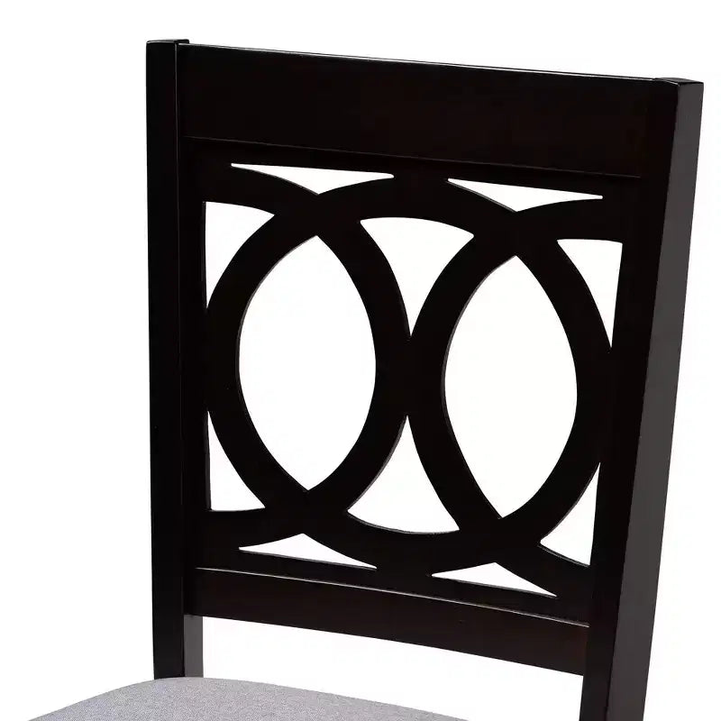 Chaise de salle à manger en bois fini Lenoir, gris