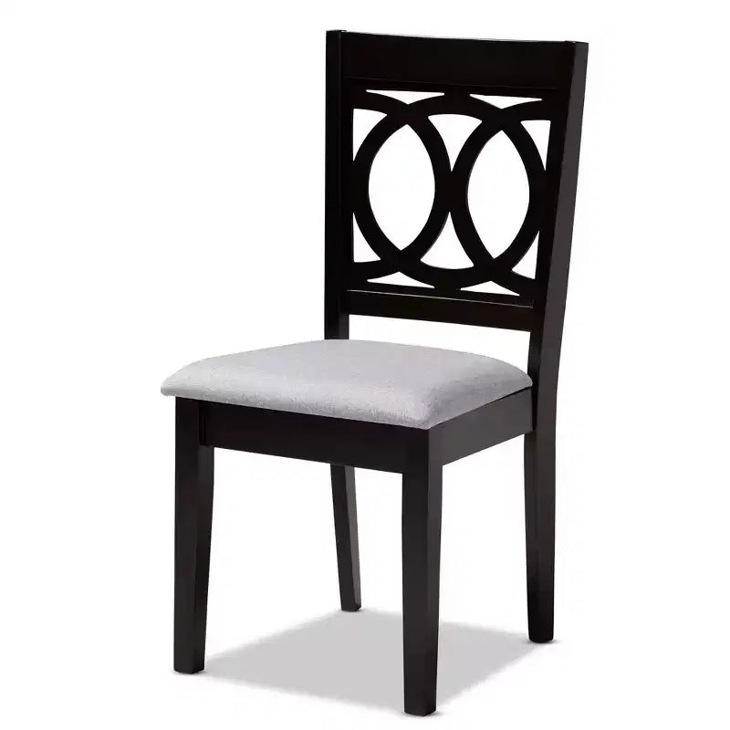 Chaise de salle à manger en bois fini Lenoir, gris