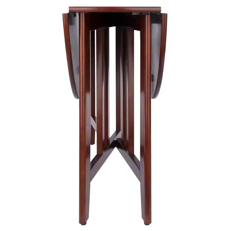 42" Round Double Drop Leaf Dining Table Wood/Walnut