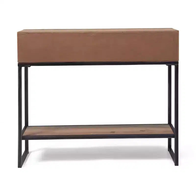 Morris Console Table Brown - Modern Distressed Finish, 36" Width, Entryway Rectangle Shape, Wood Frame