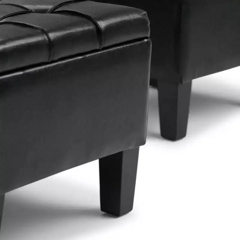 44 inch Wide Contemporary Storage Ottoman