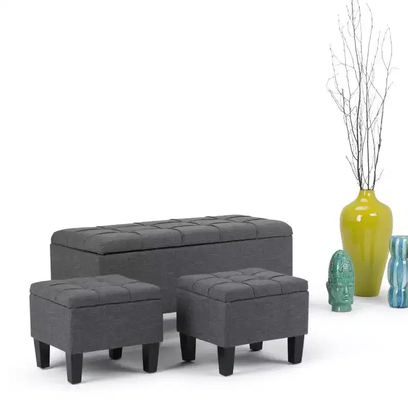 44 inch Wide Contemporary Storage Ottoman