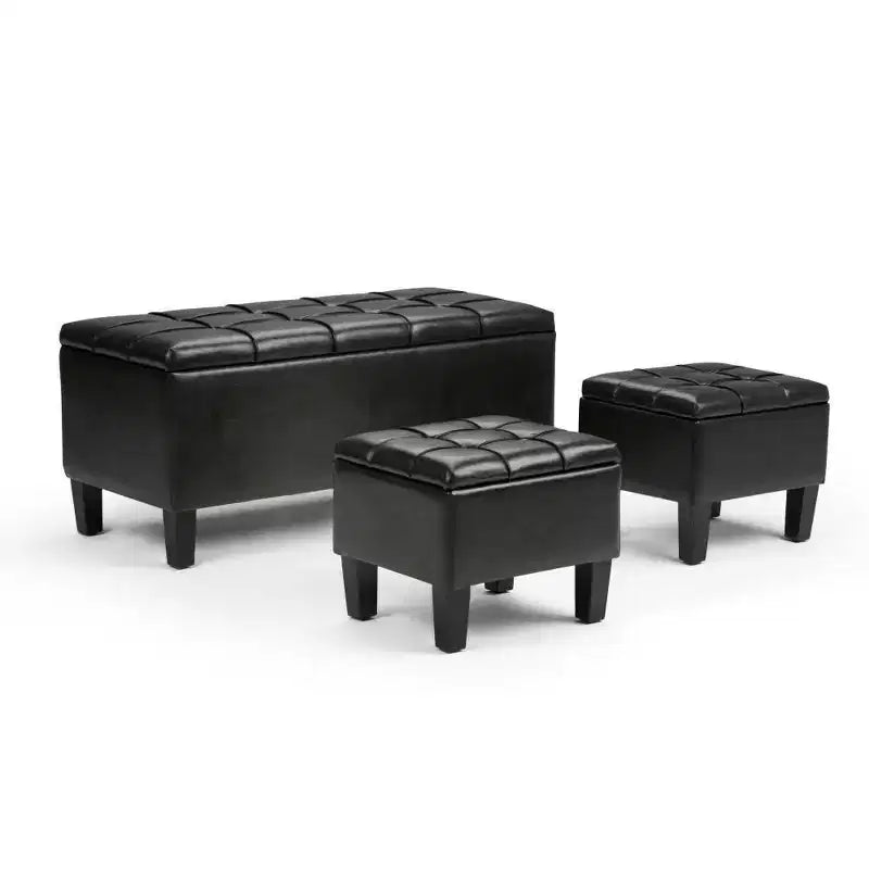 44 inch Wide Contemporary Storage Ottoman